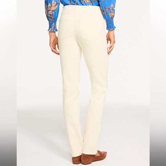 Talbots NWOT Women's Straight Leg Stretch Corduroy Jean Cut Pants - Ivory - 2 - Picture 2 of 9